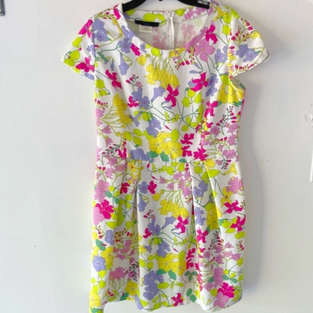 Blue Les Copains floral A-Line dress Size Small 37799